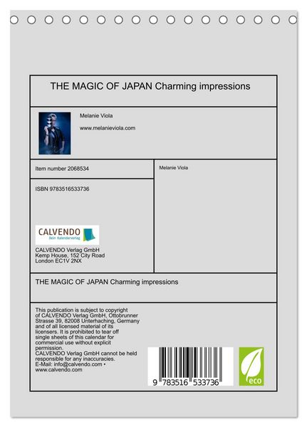 Produktbild: THE MAGIC OF JAPAN Charming impressions (Desk Calendar 2026 DIN A5 portrait), CALVENDO 12 Month DeskCalendar
