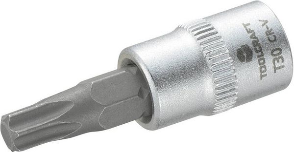 Produktbild: TOOLCRAFT T30 816153 T-Profil Steckschl&uuml;ssel-Bit-Einsatz T 30 1/4\" (6.3 mm)