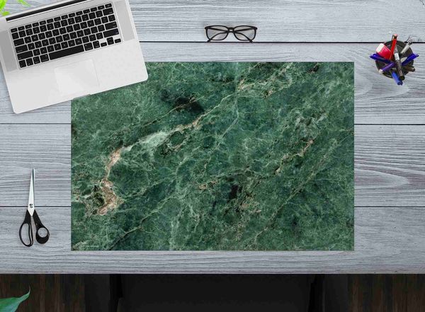 Produktbild: Cover-your-desk Schreibtischunterlage f&uuml;r Kinder und Erwachsene Gr&uuml;ner Marmor natur, aus hochwertigem Vinyl , 60 x 40 cm