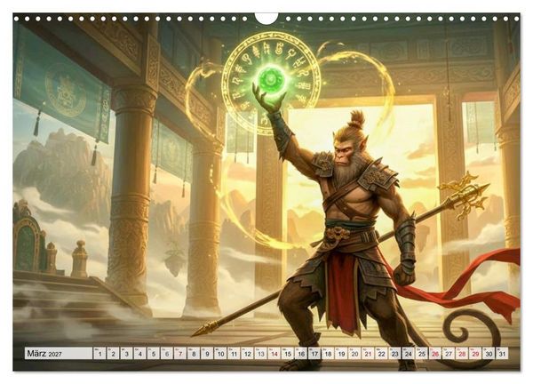 Produktbild: Sun Wukong - Die Reise des Affenk&ouml;nigs (Wandkalender 2027 DIN A3 quer), CALVENDO Monatskalender