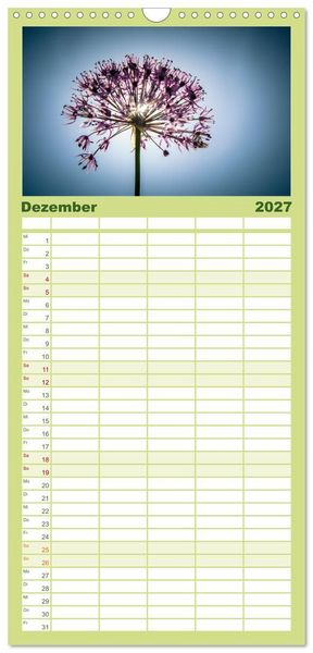Produktbild: Familienplaner 2027 - Fr&uuml;hlingsbl&uuml;her - Farbenpracht nach dem Winter mit 5 Spalten (Wandkalender, 21 x 45 cm) CALVENDO