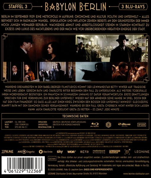 Produktbild: Babylon Berlin - Staffel 3 [3 BRs]