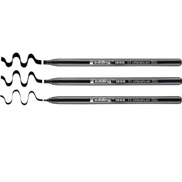 Produktbild: edding 1255 Fasermaler calligraphy pen 3er Set