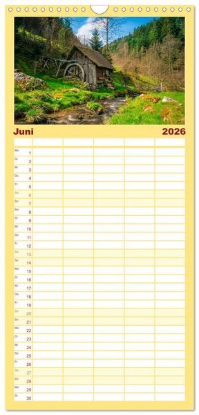 Produktbild: Familienplaner 2026 - 12 wundersch&ouml;ne Sehensw&uuml;rdigkeiten in Deutschland mit 5 Spalten (Wandkalender, 21 x 45 cm) CALVENDO