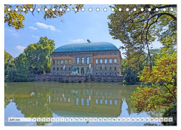 Produktbild: D&uuml;sseldorf Vom Ufer bis zur Skyline (Tischkalender 2026 DIN A5 quer), CALVENDO Monatskalender
