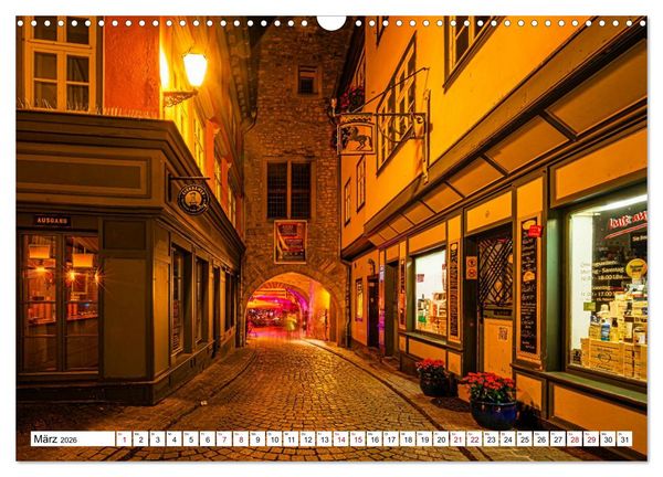 Produktbild: Rund um die Kr&auml;merbr&uuml;cke - Ein St&uuml;ck Mittelalter in Erfurt (Wandkalender 2026 DIN A3 quer), CALVENDO Monatskalender