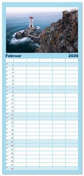 Produktbild: Familienplaner 2026 - Im Rhythmus der Wellen - Ein Jahr am Meer mit 5 Spalten (Wandkalender, 21 x 45 cm) CALVENDO