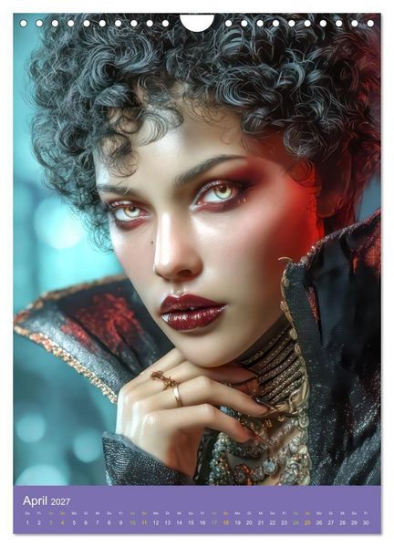 Produktbild: Sinnliche Vampirfrauen - Gef&auml;hrlich verf&uuml;hrerisch (Wandkalender 2027 DIN A4 hoch), CALVENDO Monatskalender
