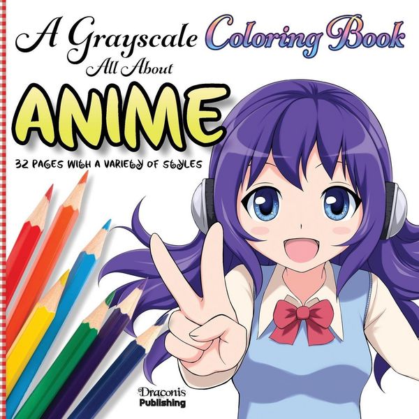 Produktbild: A Grayscale Coloring Book All About Anime