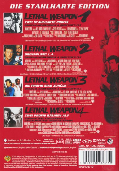 Lethal Weapon 1-4 - Complete Edition [8 DVDs] von Richard
