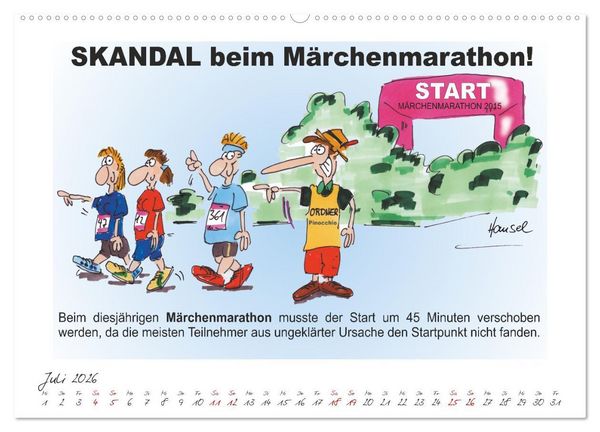 Produktbild: HANSELs kleiner Laufkalender (hochwertiger Premium Wandkalender 2026 DIN A2 quer), Kunstdruck in Hochglanz