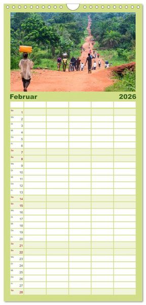 Produktbild: Familienplaner 2026 - KONGO - das dunkle Herz Afrikas mit 5 Spalten (Wandkalender, 21 x 45 cm) CALVENDO