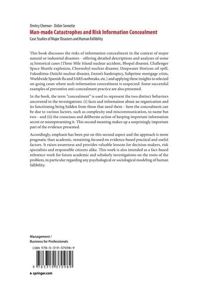 Produktbild: Man-made Catastrophes and Risk Information Concealment
