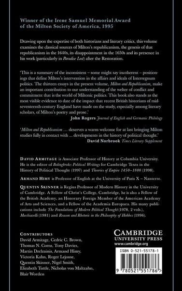 Produktbild: Milton and Republicanism
