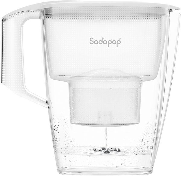 Produktbild: SODAPOP Wasserfilterkanne Selina, 1,5 Liter, wei&szlig;, inkl. 10 Filterkartuschen