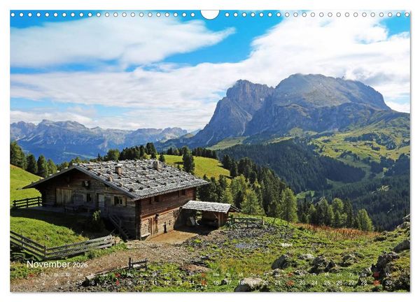 Produktbild: Urlaub auf der Seiser Alm (Wandkalender 2026 DIN A3 quer), CALVENDO Monatskalender