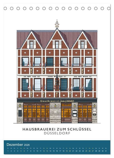 Produktbild: PROST! Bars und Kneipen in der D&uuml;sseldorfer Altstadt (Tischkalender 2026 DIN A5 hoch), CALVENDO Monatskalender