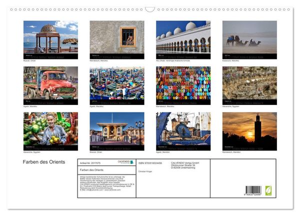 Produktbild: Farben des Orients (Wandkalender 2026 DIN A2 quer), CALVENDO Monatskalender