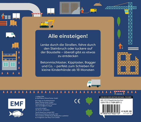 Produktbild: Tut, Tut! &ndash; Mein Schiebebuch: Lass uns Bagger fahren!