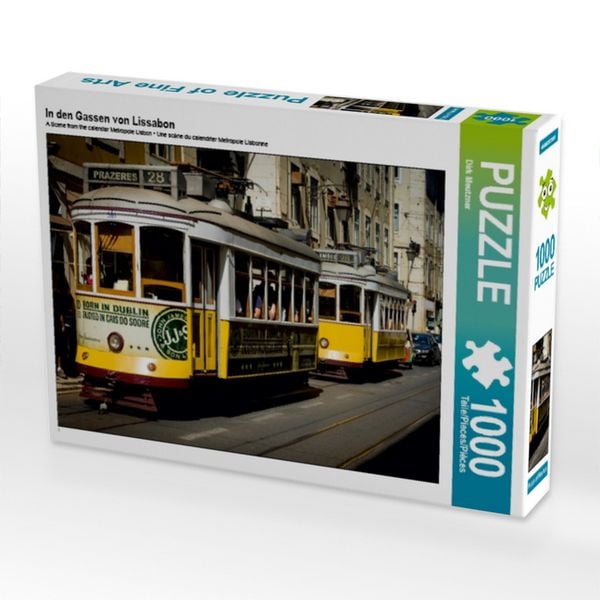 CALVENDO Puzzle In den Gassen von Lissabon | 1000 Teile Lege-Größe 64x48cm Foto-Puzzle für glückliche Stunden