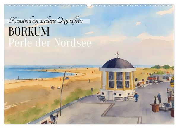 Produktbild: BORKUM Perle der Nordsee (Wandkalender 2026 DIN A2 quer), CALVENDO Monatskalender