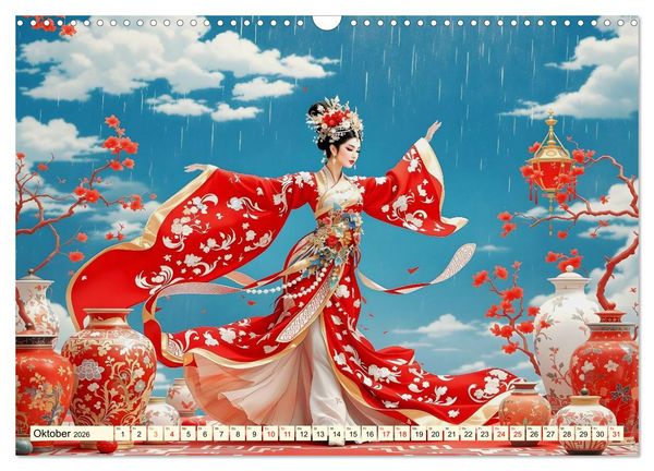 Produktbild: Rhythmus der chinesischen Anmut (Wandkalender 2026 DIN A3 quer), CALVENDO Monatskalender