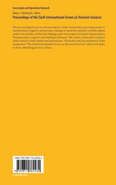 Produktbild: Proceedings of the Sixth International Forum on Decision Sciences