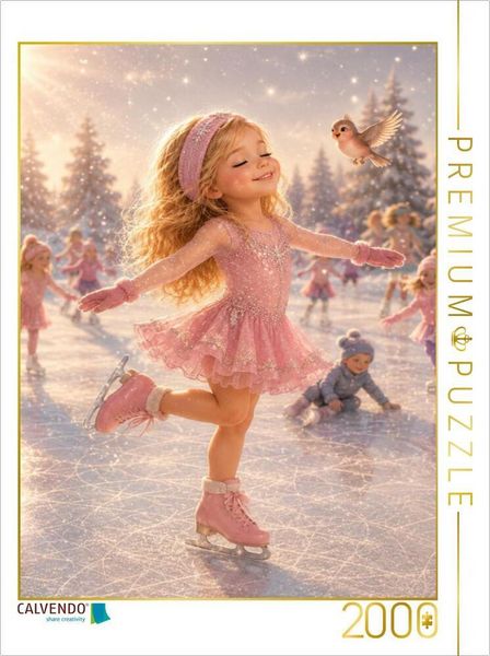 CALVENDO Puzzle Winterzauber auf Kufen | 2000 Teile Lege-Größe 90 × 67 cm Foto-Puzzle für glückliche Stunden