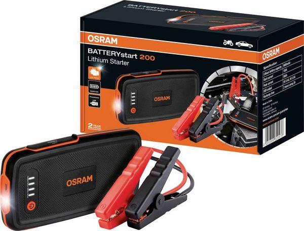 Produktbild: Osram Automotive Schnellstartsystem BATTERYstart 200 OBSL200 Starthilfestrom (12 V)=150 A USB-Steckdose 1x