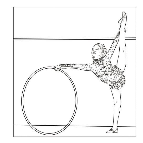 Produktbild: Akrobatik & Sport &ndash; Malbuch f&uuml;r M&auml;dchen ab 8 Jahren mit 50 Ausmalbildern