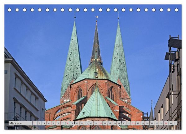 Produktbild: Hansestadt L&uuml;beck (Tischkalender 2026 DIN A5 quer), CALVENDO Monatskalender