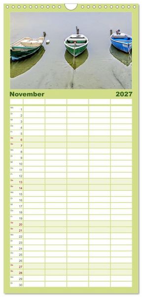 Produktbild: Familienplaner 2027 - Hier f&uuml;hle ich mich zuhause - Landsberg am Lech und Ammersee mit 5 Spalten (Wandkalender, 21 x 45 cm) CALVENDO
