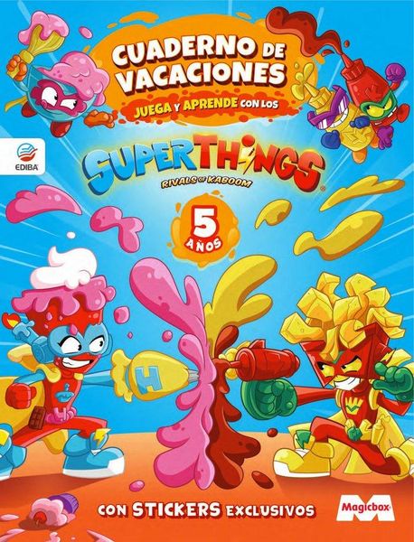 Produktbild: Cuaderno de Vacaciones juega y aprende Superthings Legends para 5 a&ntilde;os