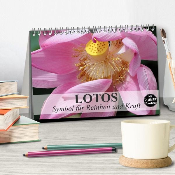 Produktbild: Lotos. Symbol f&uuml;r Reinheit und Kraft (Tischkalender 2026 DIN A5 quer), CALVENDO Monatskalender