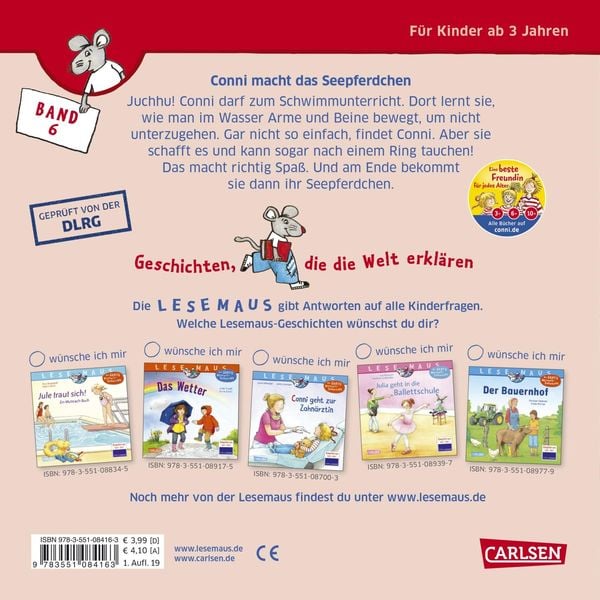 Produktbild: LESEMAUS 6: Conni macht das Seepferdchen
