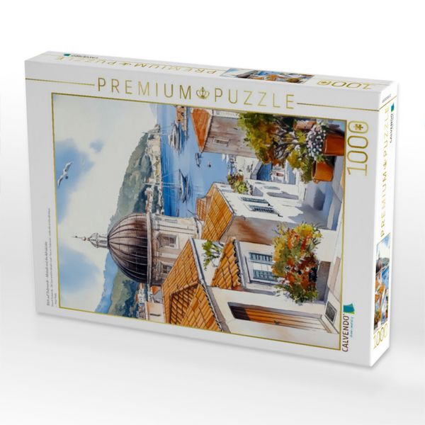Produktbild: CALVENDO Puzzle Blick auf Dubrovnik - Altstadt und die Adriak&uuml;ste | 1000 Teile Lege-Gr&ouml;&szlig;e 64x48cm Foto-Puzzle f&uuml;r gl&uuml;ckliche Stunden