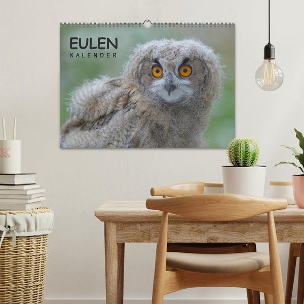 Produktbild: Eulen-Kalender (Wandkalender 2026 DIN A3 quer), CALVENDO Monatskalender