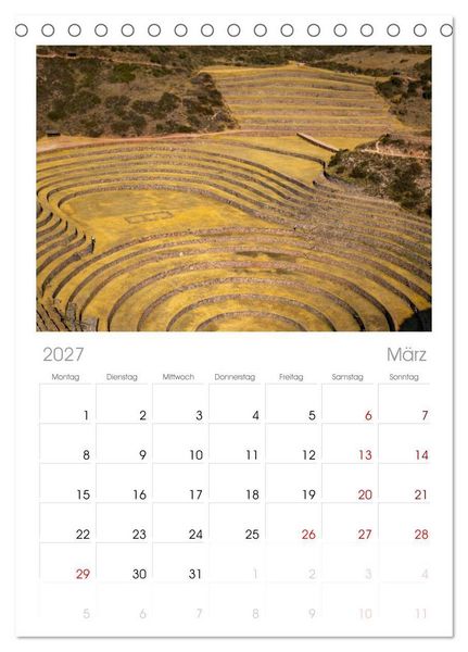 Produktbild: Tischplaner 2027 - Peru - Traumreise durch das Land der Inka (A5 Tischkalender zum Aufstellen) CALVENDO