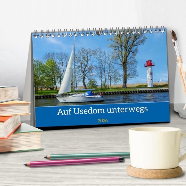 Produktbild: Unterwegs auf Usedom (Tischkalender 2026 DIN A5 quer), CALVENDO Monatskalender