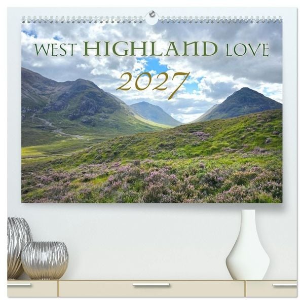 Produktbild: West Highland Love Kalender (hochwertiger Premium Wandkalender 2027 DIN A2 quer), Kunstdruck in Hochglanz