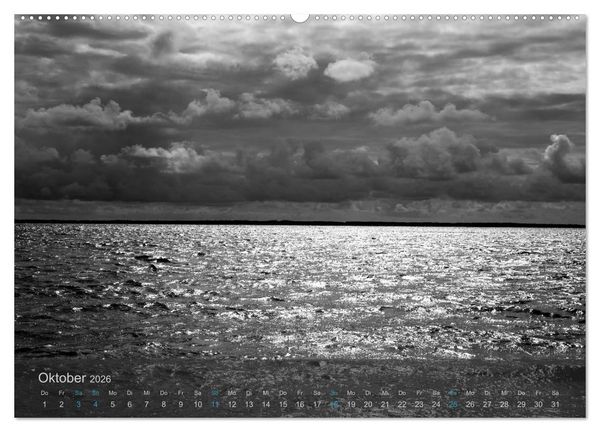 Produktbild: Seest&uuml;cke. Schwarzwei&szlig;e Nordseeimpressionen 2026 (hochwertiger Premium Wandkalender 2026 DIN A2 quer), Kunstdruck in Hochglanz