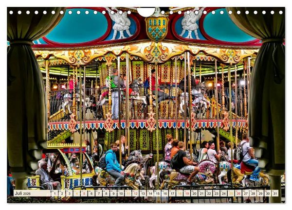 Produktbild: Karussell - Nostalgie (Wandkalender 2026 DIN A4 quer), CALVENDO Monatskalender