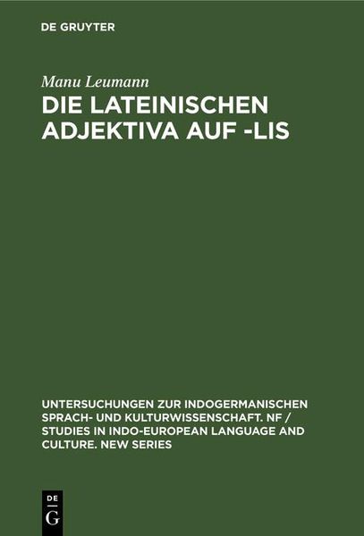 Produktbild: Die lateinischen Adjektiva auf -lis