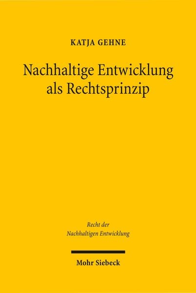 Produktbild: Nachhaltige Entwicklung als Rechtsprinzip