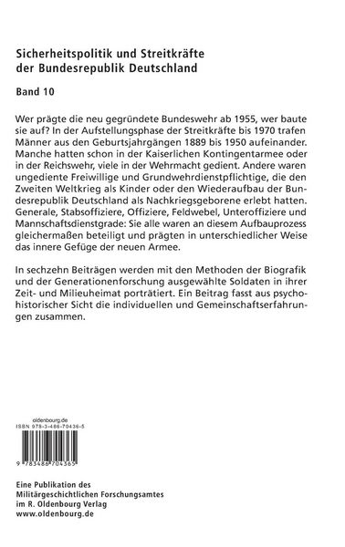 Produktbild: Milit&auml;rische Aufbaugenerationen der Bundeswehr 1955 bis 1970
