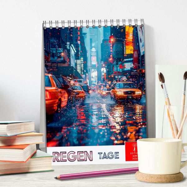 Produktbild: Regen Tage (Tischkalender 2026 DIN A5 hoch), CALVENDO Monatskalender