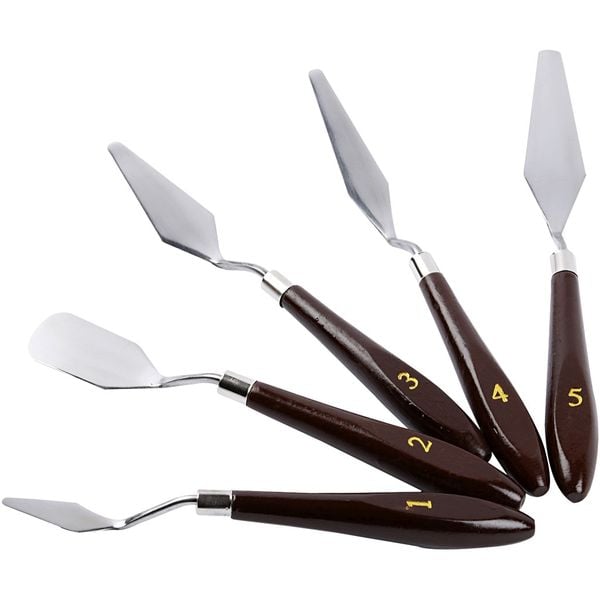 Produktbild: Creativ Company Palettmesser - Set , L 17-23 cm, B 1,5-2,5 cm, 5 Stk