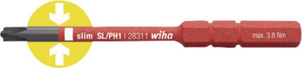 Wiha VDE Plus/Minus Wechselklinge SL/PZ 2 83 mm Passend für (Serie Schraubendreher) Wiha Torque