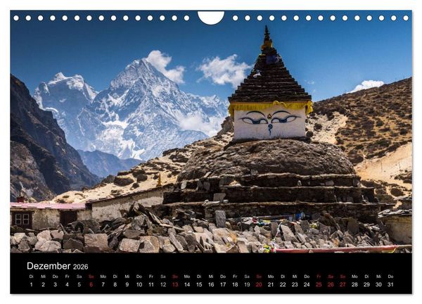 Produktbild: Buddhistische Ch&ouml;rten im Himalaya (Wandkalender 2026 DIN A4 quer), CALVENDO Monatskalender