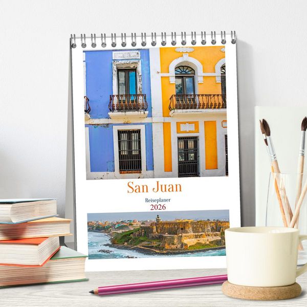 Produktbild: San Juan - Reiseplaner (Tischkalender 2026 DIN A5 hoch), CALVENDO Monatskalender